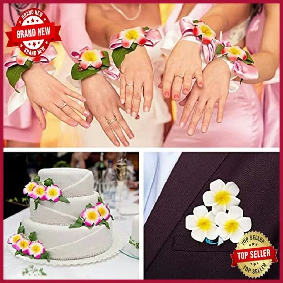 360 Foam Plumeria Flowers DIY Wedding Party Decor 1.6 Inch PE